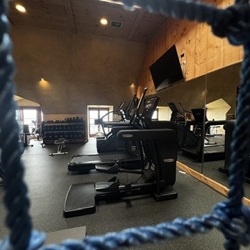 Sands Point home gym and training floor from a different stage